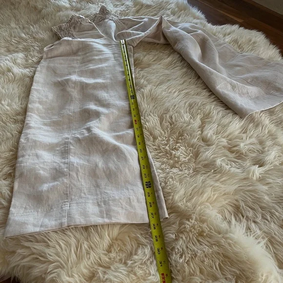 Wrap London linen smocked side wide leg pants size 2/4 - Picture 3 of 5